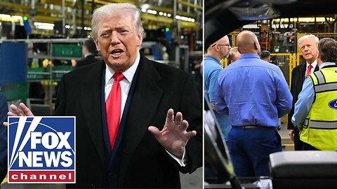 JUST IN: Trump Takes Questions While Touring Ford Plant in Michigan