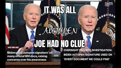 AUTOPEN Was Signing for JOE BIDEN