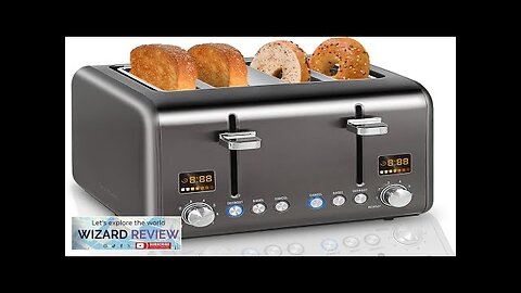 SEEDEEM 4 Slice Toaster Stainless Bread Toaster Color LCD Display 7 Bread Review