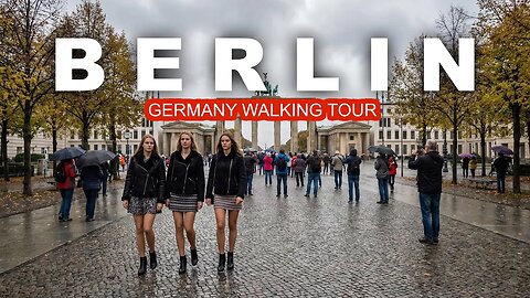 Berlin, Germany walking tour on a CLOUDY DAY 4K 60 FPS