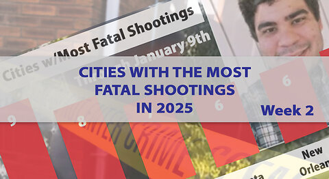 Cities w/Most Fatal Shootings in 2025 - WEEK 2 - America's Decline Before Our Eyes