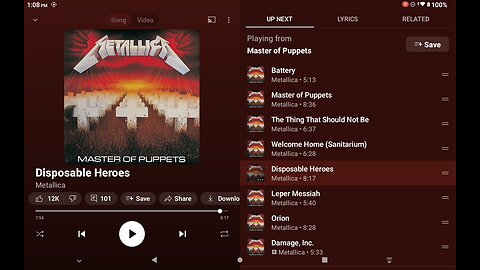 Metallica Master of Puppets Full Album