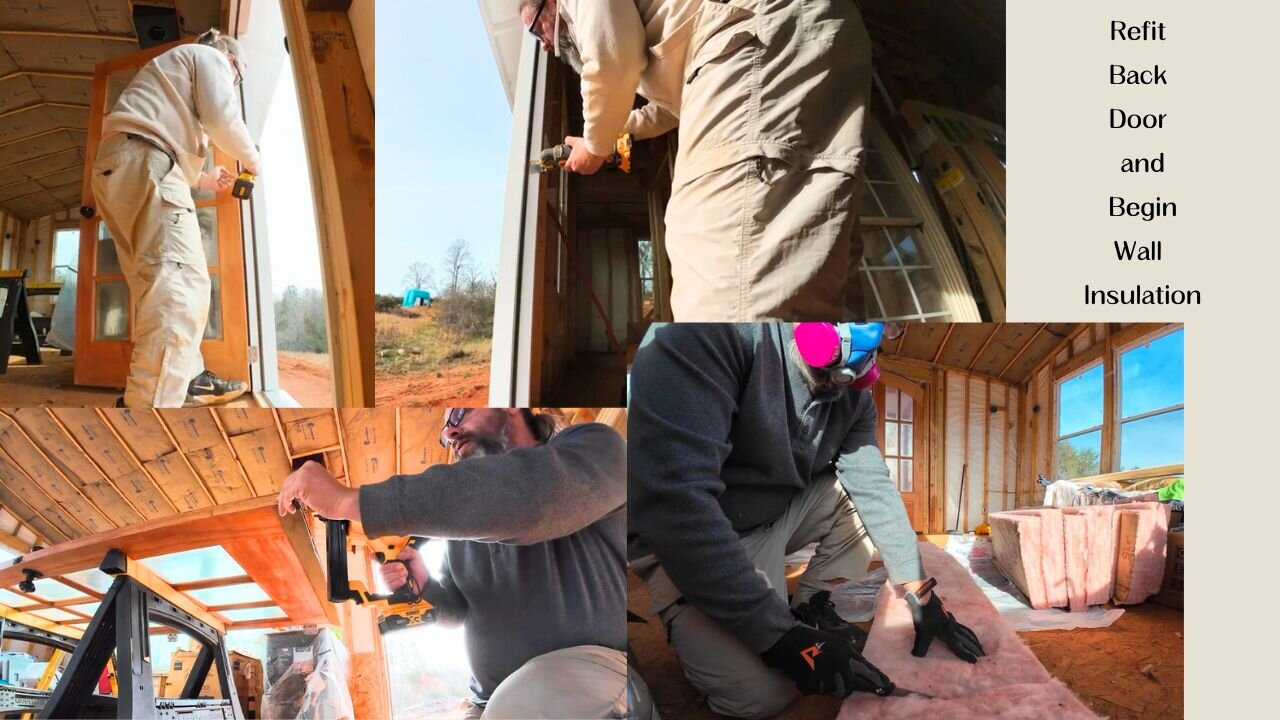 Refit Back Door & Begin Wall Insulation