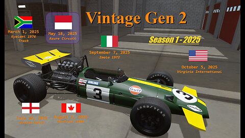FORMULA VINTAGE GEN 2 - SEASON 1 - RACE 2 of 6 AZURE CIRCUIT (MONACO)