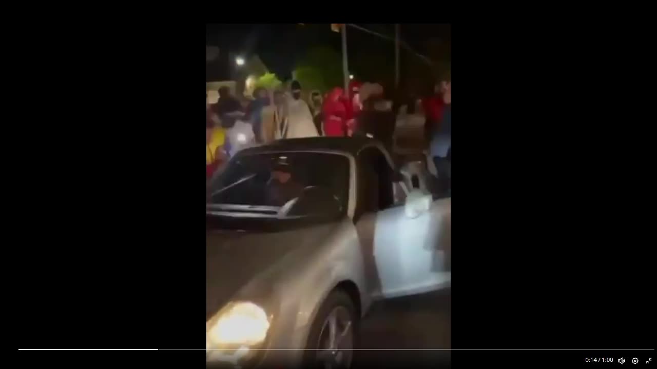 Large Group Of What Appears To Be Hispanic Men Attack White Woman Because She Has Nice Car