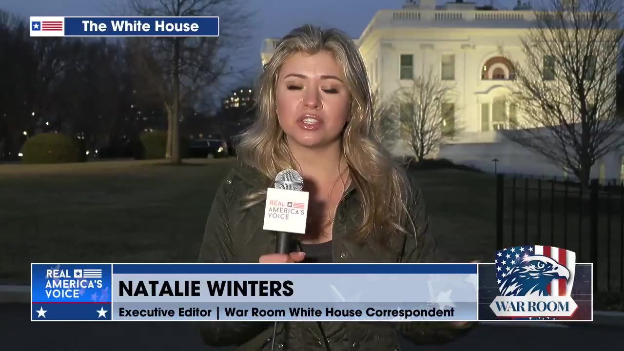 Natalie Winters calls out USAID money laundering (on White House lawn).