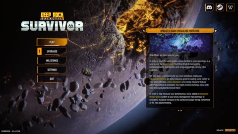 Deep Rock Galactic Survivor Magma Core Mastery Hazard 1