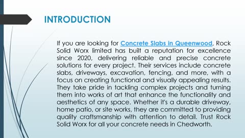 If you are looking for Concrete Slabs in Queenwood