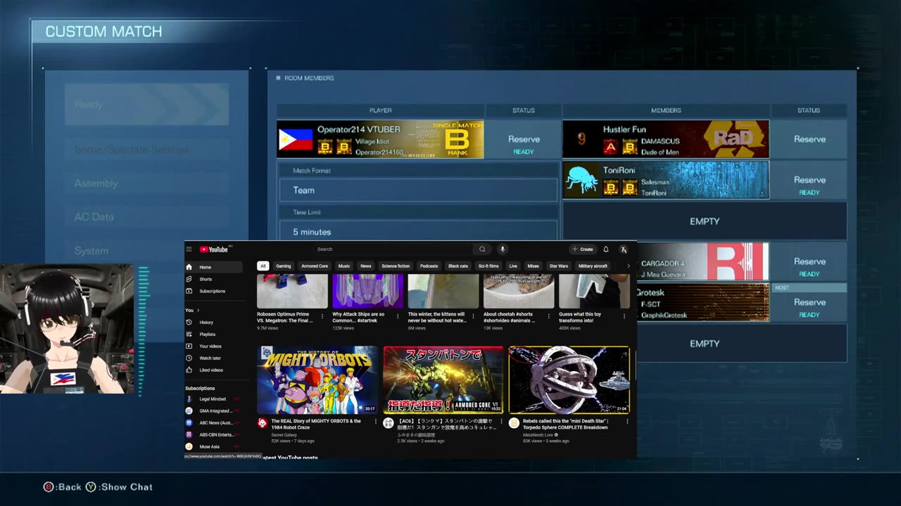 Armored Core 6 Arena Matches 32 Custom Matches lobby 🇵🇭 #phvtubers 🇵🇭 ]