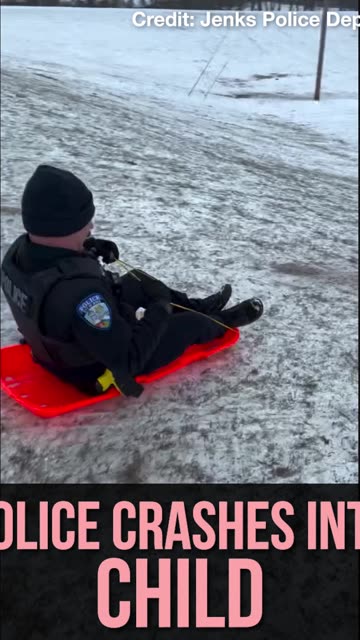 Oh No! Policeman "Crashes" into Child