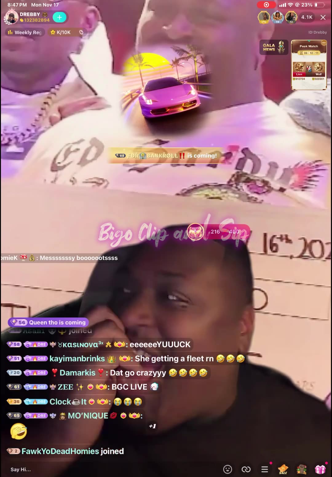 DreBaby catches TrinaB on Jacked whole in the car in ATL 11/17/25 #bigoclipandsip