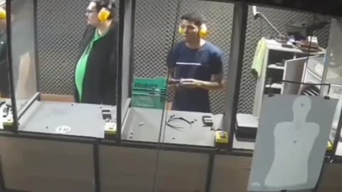 Suicide at gun range.