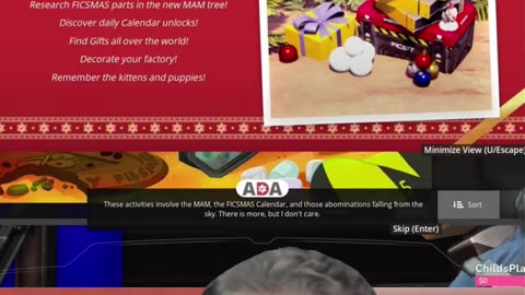 Join live as we finish the Ficsmas advent calendar Days 17-24 and continue building the factory