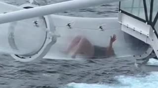 Cruise Passenger TRAPPED in Ocean Loops Slide!
