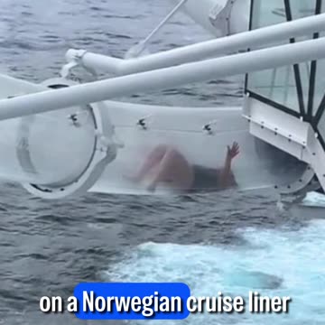 Cruise Passenger TRAPPED in Ocean Loops Slide!