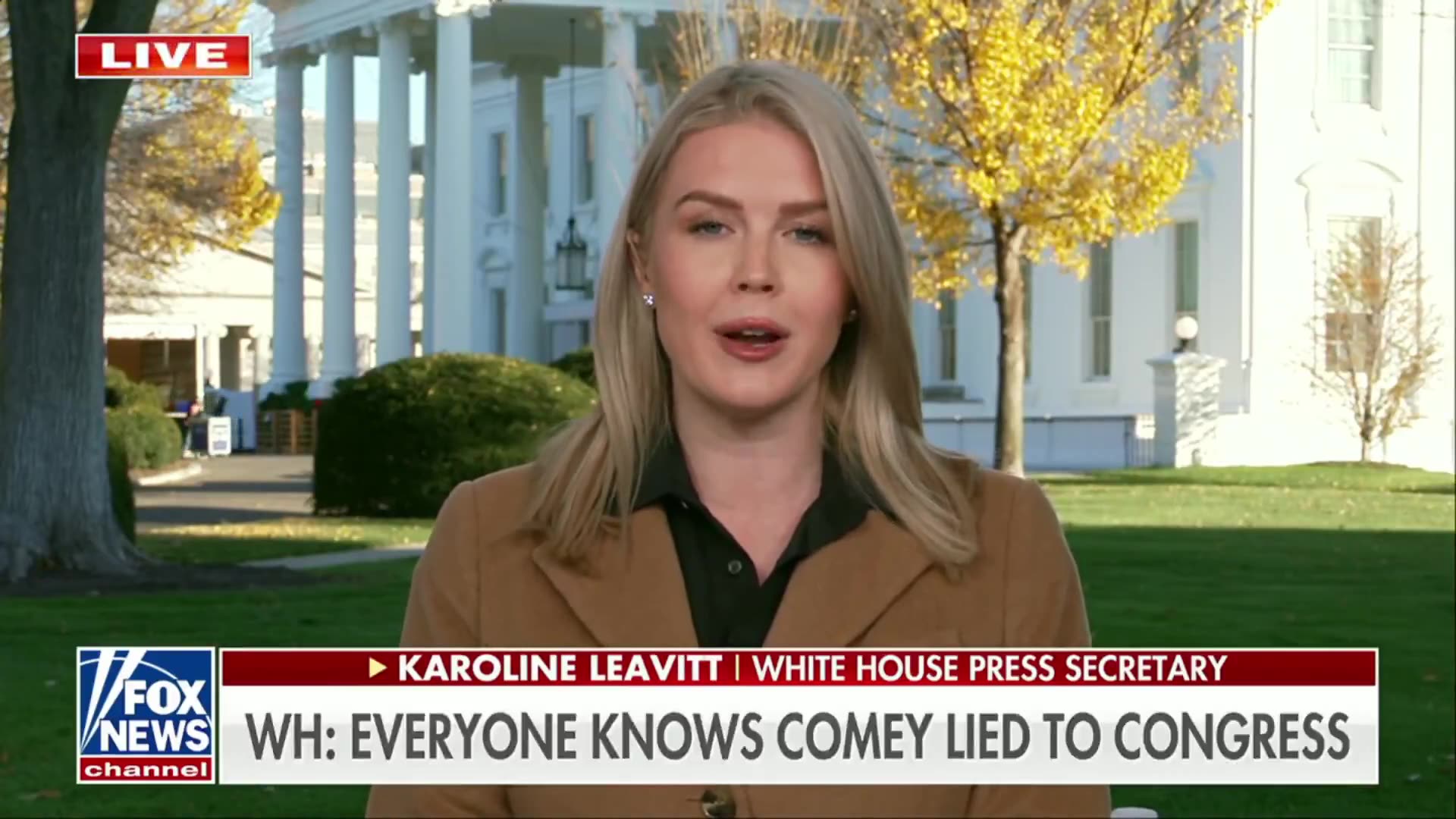 Press Sec Leavitt on dismissal of criminal cases against James Comey & Letitia James