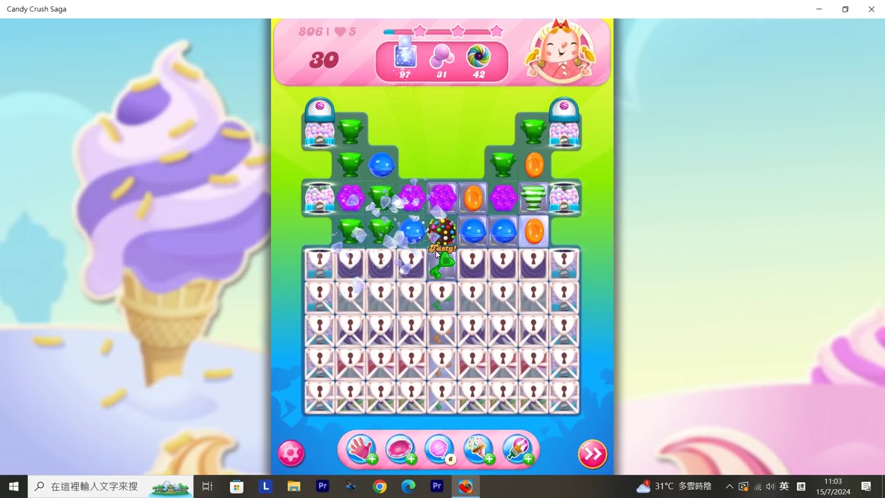Candy Crush Saga Record (Level 806)