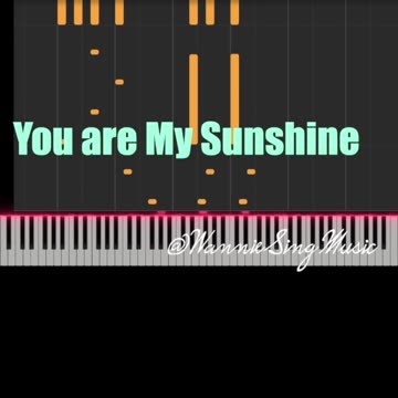You are my sunshine piano