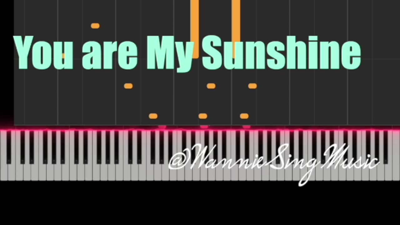 You are my sunshine piano