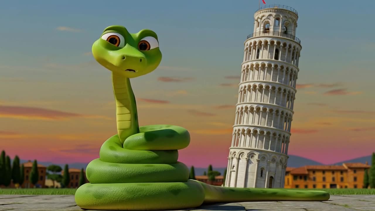 Kids' Music: Snake’s Journey Through Famous Cities!