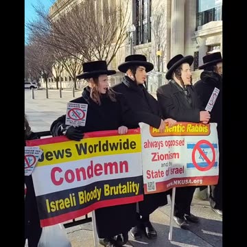 Palestinians, Jews protest against Netanyahu/Trump in Washington DC.