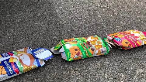 Crushing Experiments! Car vs Crunchy & Soft Things! Coca-Cola, Fanta, Mirinda, Mnt Dew