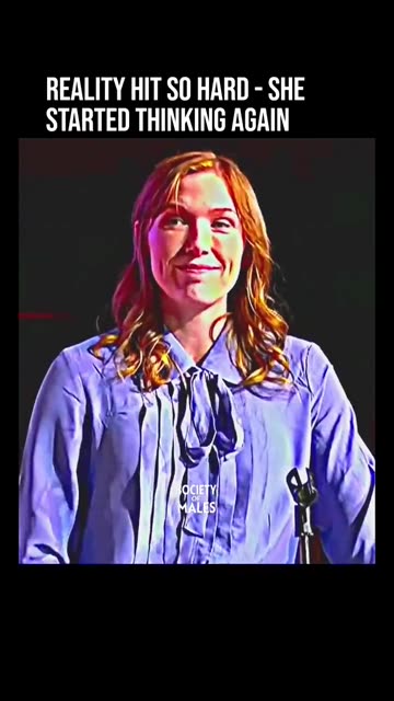 Reality hit so hard she started thinking again.