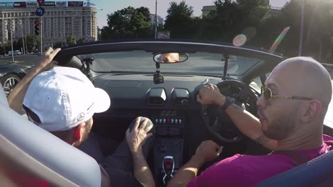 Andrew Tate Interview in his Lamborghini (Bucharest, Romania)