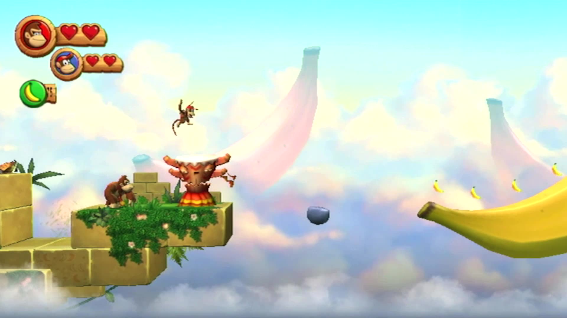 Donkey Kong Country Returns Two-Player Playthrough - World 9