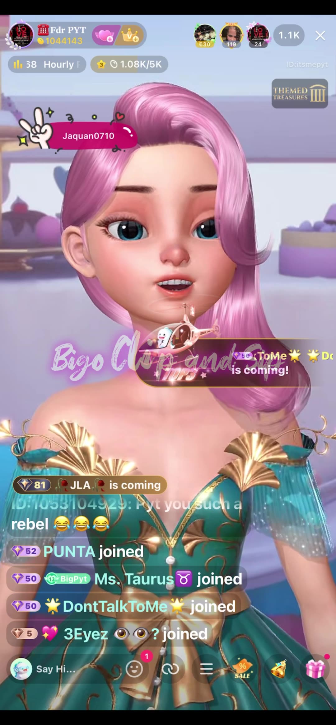 PYT says she cant cam up cuz Liz scratched her face up 9/23/25 #bigoclipandsip