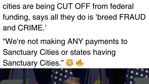 WATCH: Trump Says He Is Cutting Off Sanctuary Cities from All Federal Funding