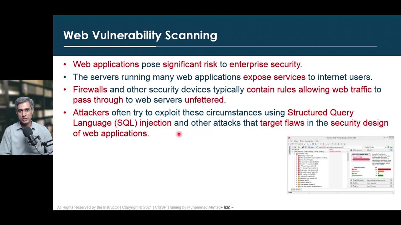 169 - Domain 6 - 62 Web Vulnerability Scanning