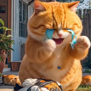 Cat short cartoon ai trending 2025