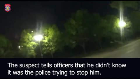 Bicycle Officers Chase Four Wheeler Through The Park Before It Hits A Pole And Driver Flips Off