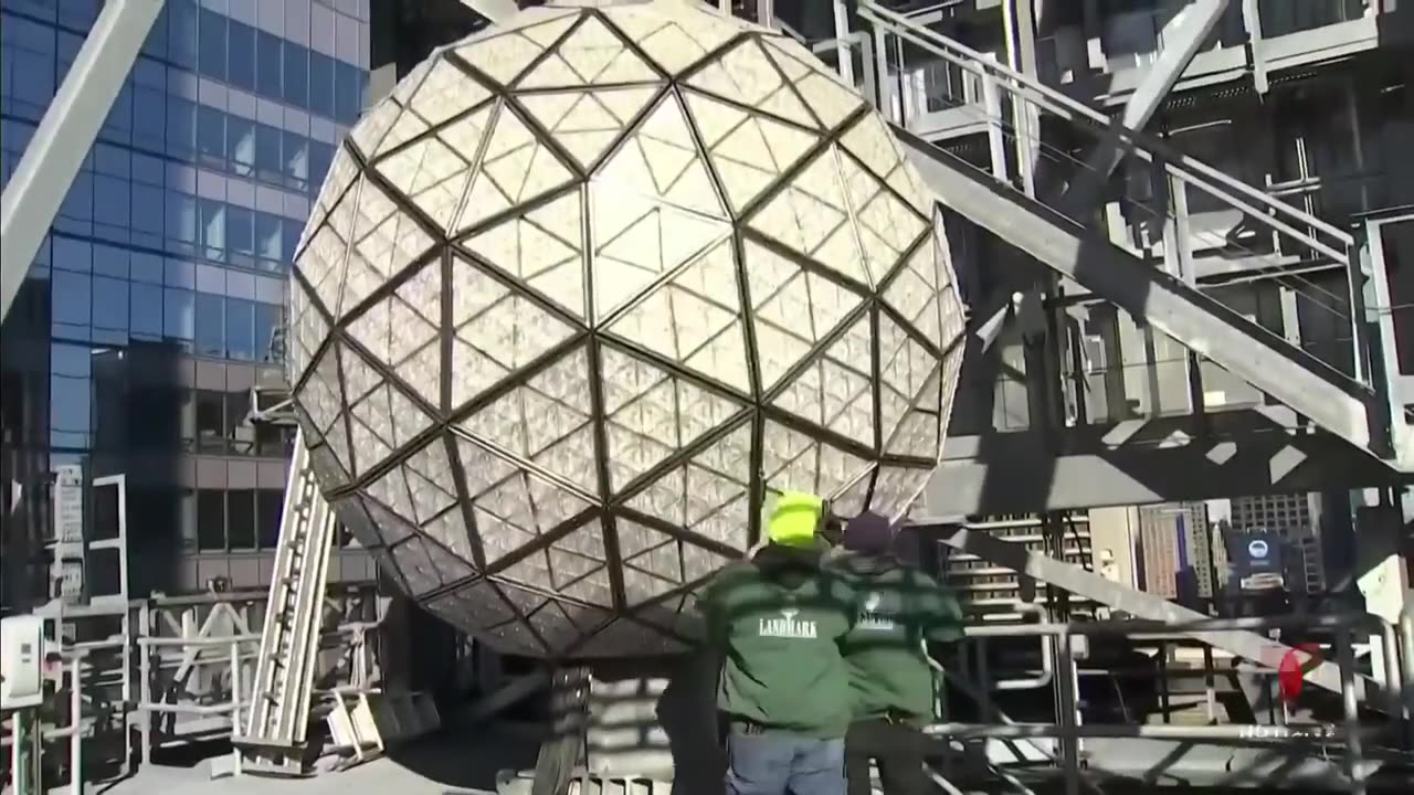 Siguen los preparativos en Times Square para la fiesta de fin de año