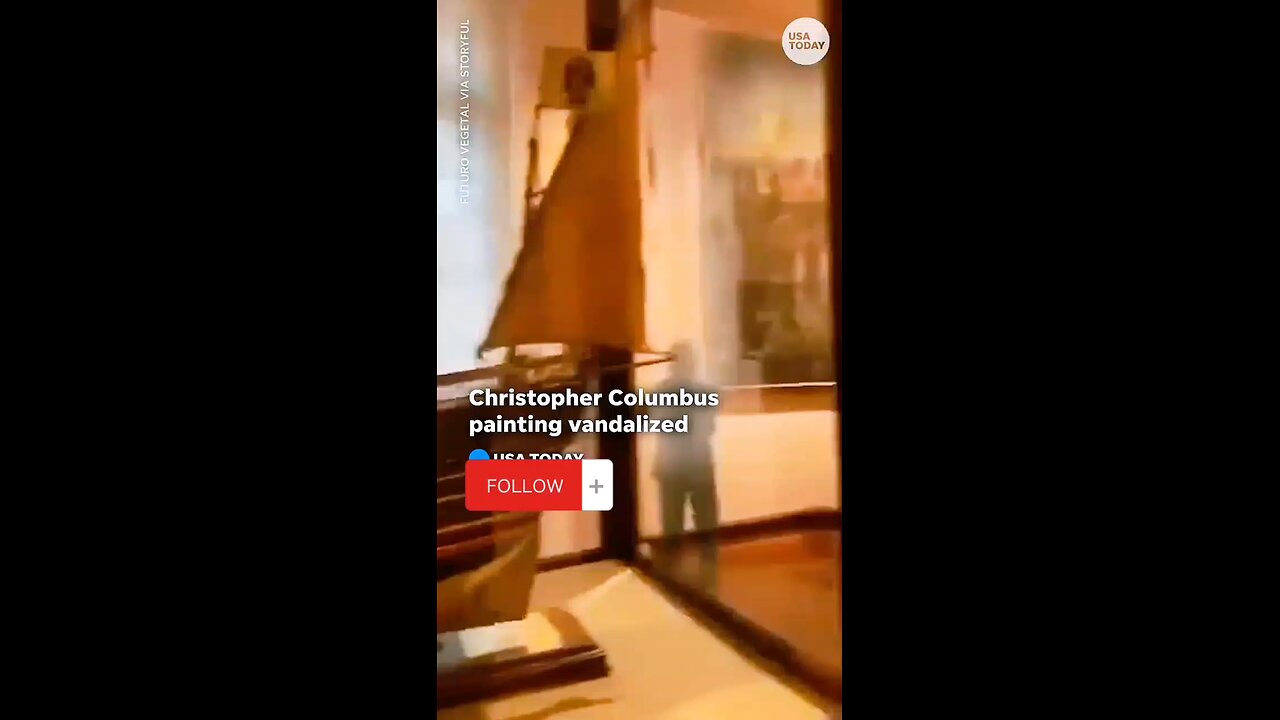 Christopher Columbus painted vandalized