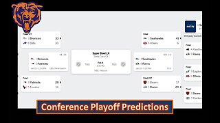 Conference Playoff Weekend Projections l Da Bears With Dark
