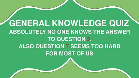 We are very curious to what you've scored in this quiz