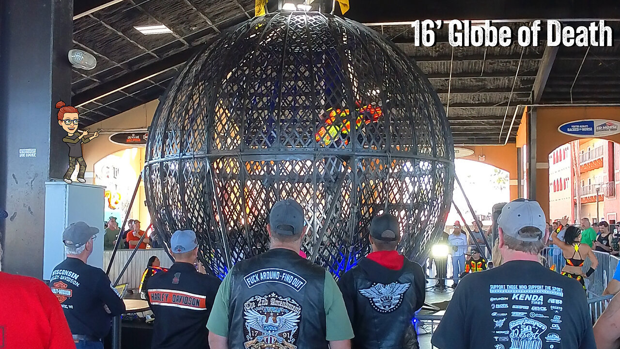 Globe of Death Daredevils on Dirt Bikes