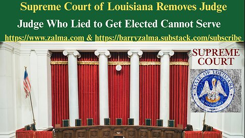 Supreme Court of Louisiana Removes Judge
