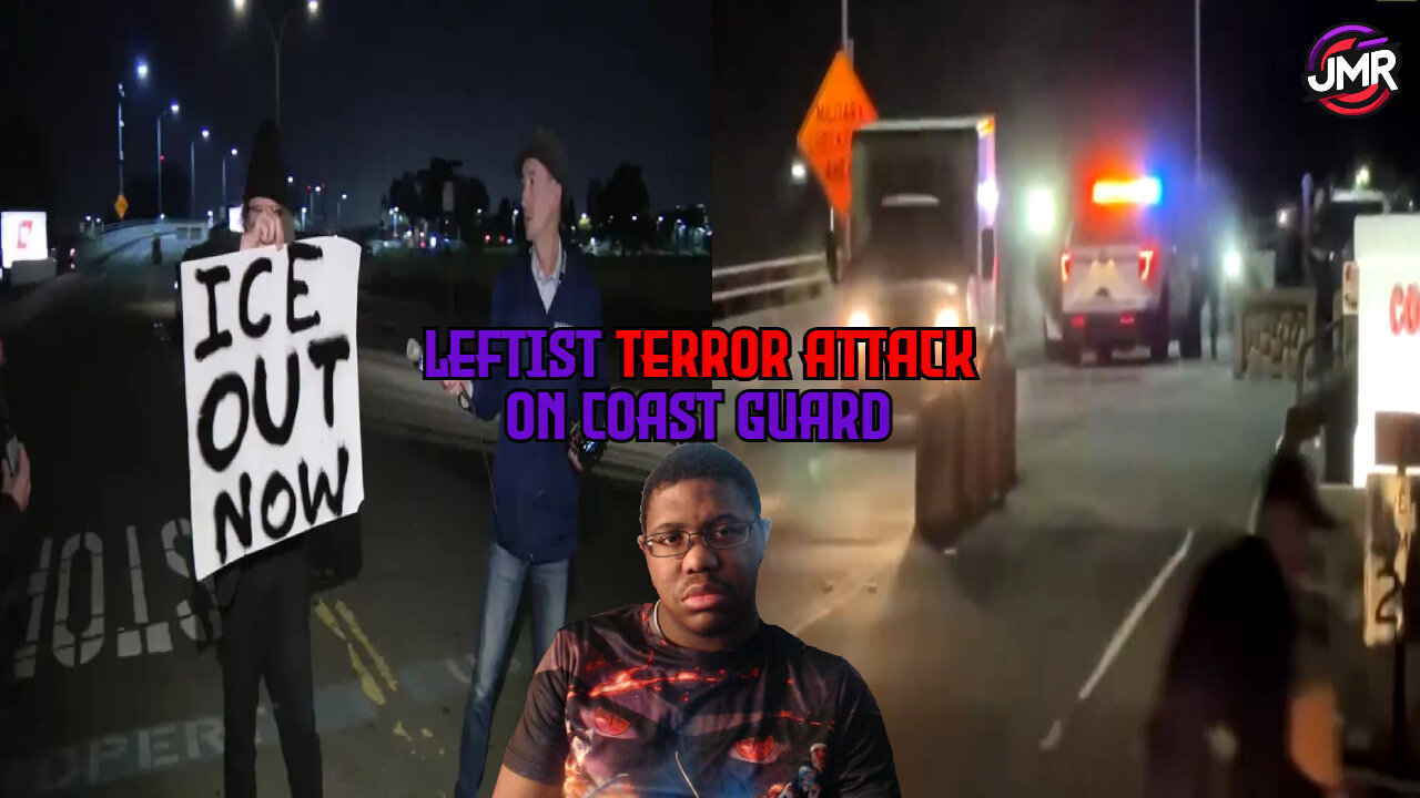Leftists tries to RAM coast guard with U Haul truck SHOTS FIRED