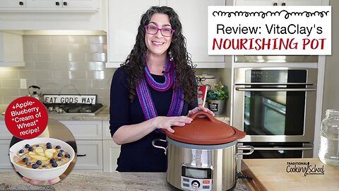 VitaClay Nourishing Pot Review + Apple Blueberry "Cream of Wheat" Recipe