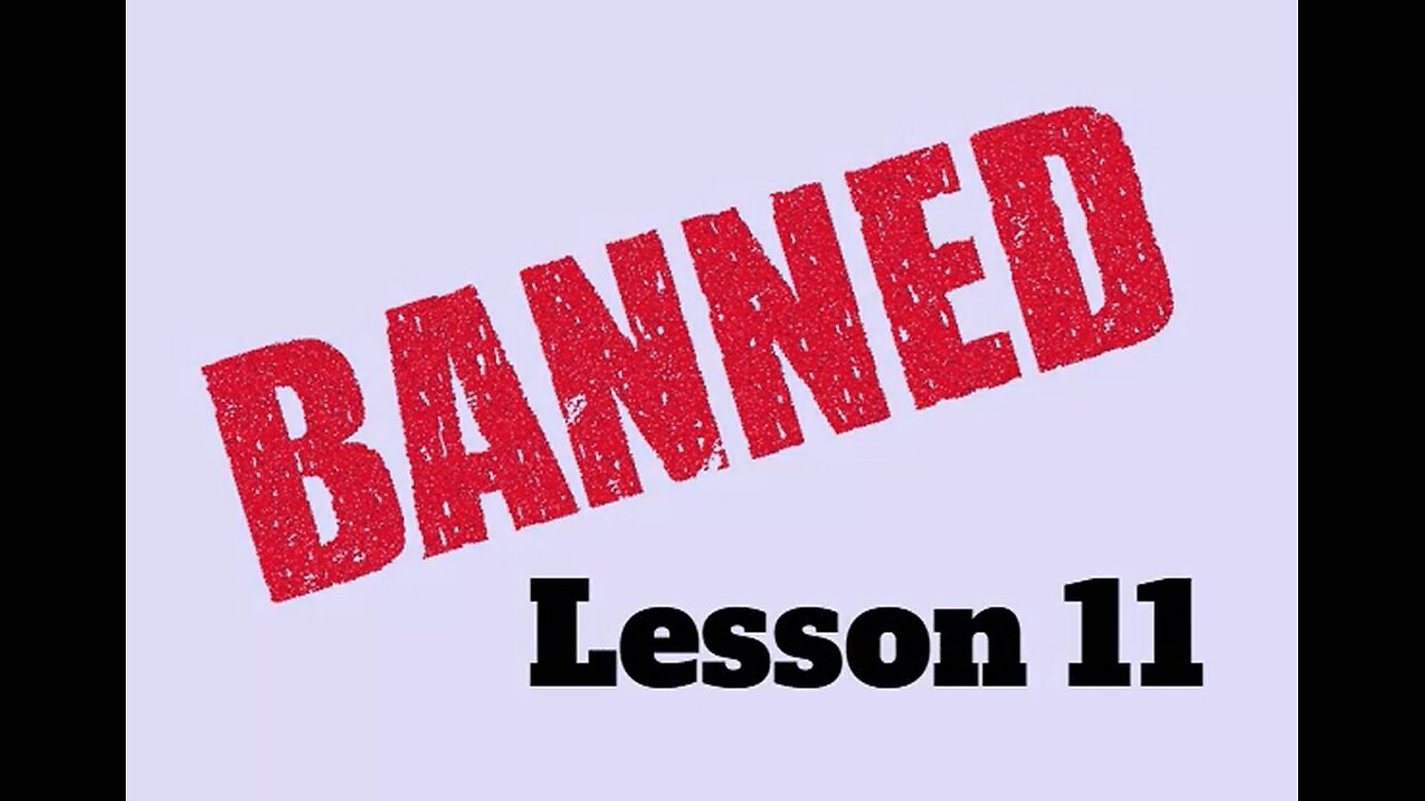 BANNED in Florida Faith-based BIP Lesson 11