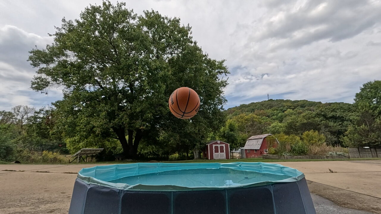 Slow Motion Special Basket Ball Drop / Splash
