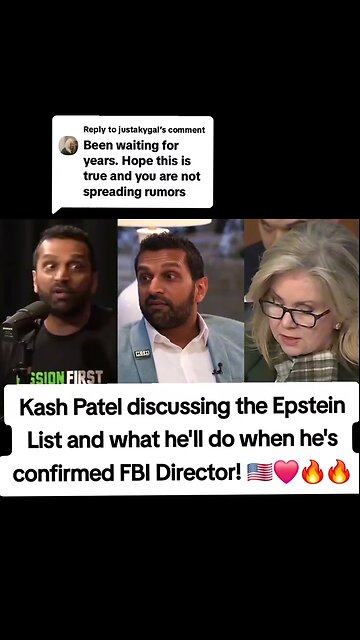 cash Patel telling us what he's going to do first day