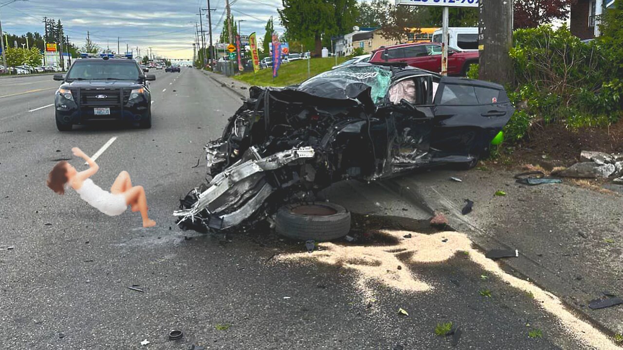 Traffic collision moments captured by camera