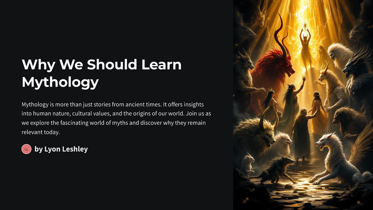 Intro-Why we Should Learn Mythology