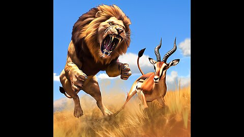 Lion's Fury Overpowers Croc! 🌳🦁