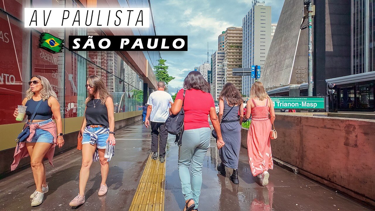 The Mosaic of Brazil — Walking on Paulista Avenue — São Paulo, 【 4K UHD 】