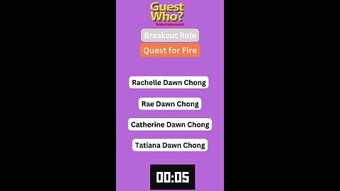 Guest This Actress #253 Like A Quick Quiz? | Quest for Fire